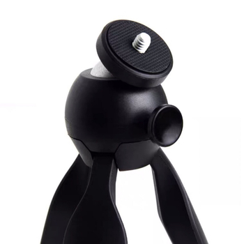 Επιτραπέζιο φορητό τρίποδο με μικρή κεφαλή-σφαίρα για κινητά, ABS σώμα, βίδωμα 1/4", φόρτος 800 g, μονοτμηματικός σχεδιασμός