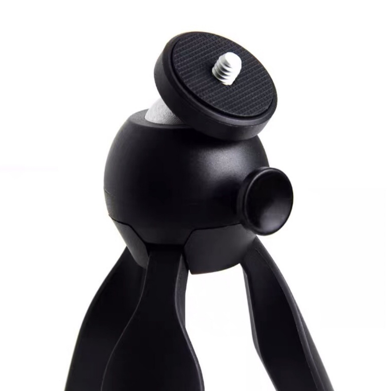 Επιτραπέζιο φορητό τρίποδο με μικρή κεφαλή-σφαίρα για κινητά, ABS σώμα, βίδωμα 1/4", φόρτος 800 g, μονοτμηματικός σχεδιασμός