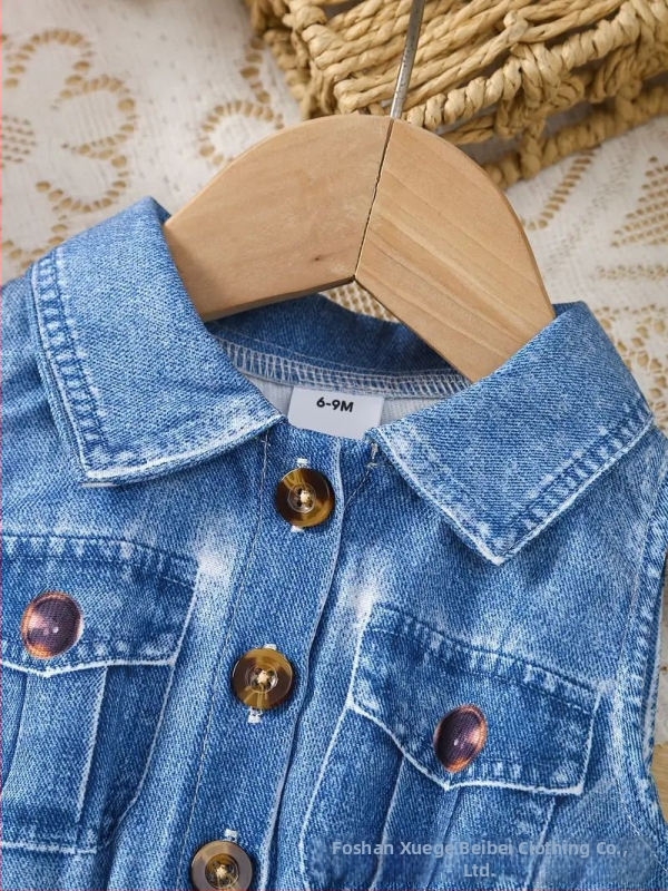 Dievčenské dieťa bez rukávov s golierom na košieľu, digitálna potlač zvierat, štýl princezná, Milk Silk látka, podšívka 100% polyester, 1–3 roky