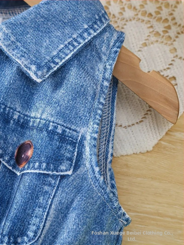 Dievčenské dieťa bez rukávov s golierom na košieľu, digitálna potlač zvierat, štýl princezná, Milk Silk látka, podšívka 100% polyester, 1–3 roky