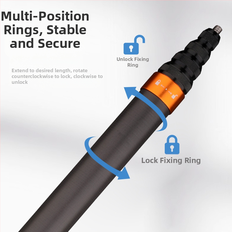 Επέκταση selfie stick από ανθρακονήματα, συμβατή με Insta360 X4/X3/X2 – ρυθμιζόμενη, αόρατο σχέδιο