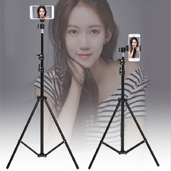 Τριποδιό δαπέδου από αλουμίνιο για βίντεο και ζωντανή μετάδοση, με τρία τμήματα και τρισδιάστατο γιμπάλ