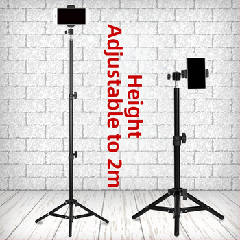 Τριποδιό δαπέδου από αλουμίνιο για βίντεο και ζωντανή μετάδοση, με τρία τμήματα και τρισδιάστατο γιμπάλ
