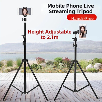 Τριποδιό δαπέδου από αλουμίνιο για βίντεο και ζωντανή μετάδοση, με τρία τμήματα και τρισδιάστατο γιμπάλ