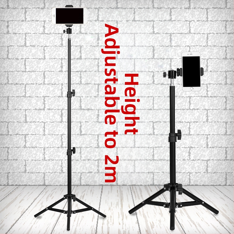 Алуминиева подова трипод-стойка за видеозаснемане и стрийминг, три секции и триизмерен гимбал