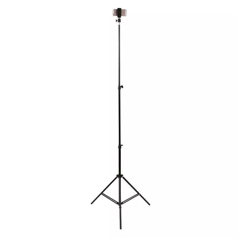 Τριποδιό δαπέδου από αλουμίνιο για βίντεο και ζωντανή μετάδοση, με τρία τμήματα και τρισδιάστατο γιμπάλ