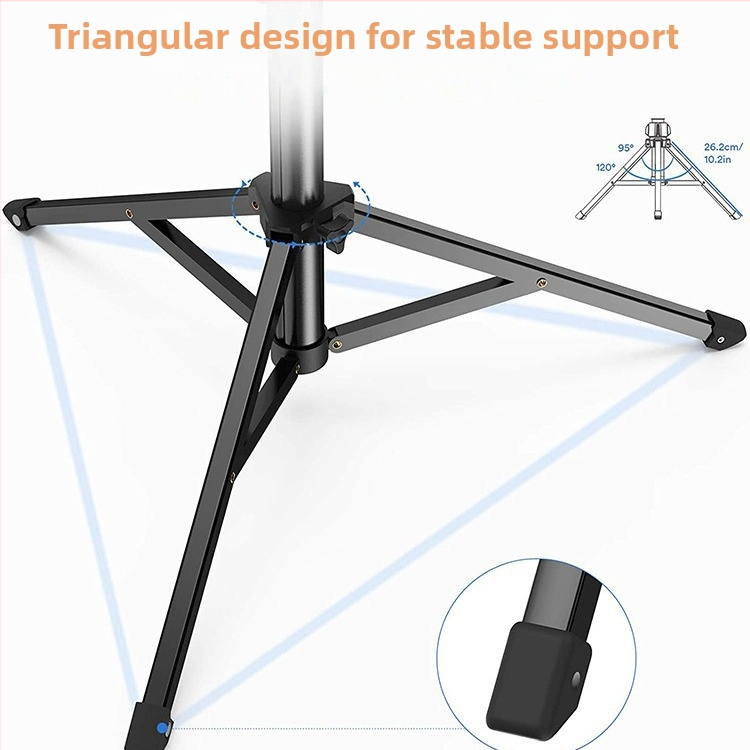 Телефонен трипод със сгъваем дизайн, височина до 1,6 м, диаметър на тръбата 25 мм, 4 връзки, товароподемност 2 кг