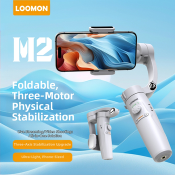 M2 mobilo tālruņa gimbals: rokas stabilizators ar trim asīm, AI sejas atpazīšana, Bluetooth, ABS