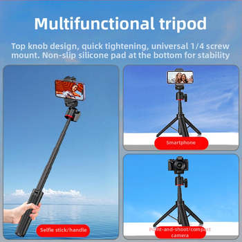 Mini galda lazy statīvs kamerai un viedtālrunim, alumīnija konstrukcija, pielāgojams, vispārīgs stilss