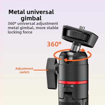 Mini galda lazy statīvs kamerai un viedtālrunim, alumīnija konstrukcija, pielāgojams, vispārīgs stilss