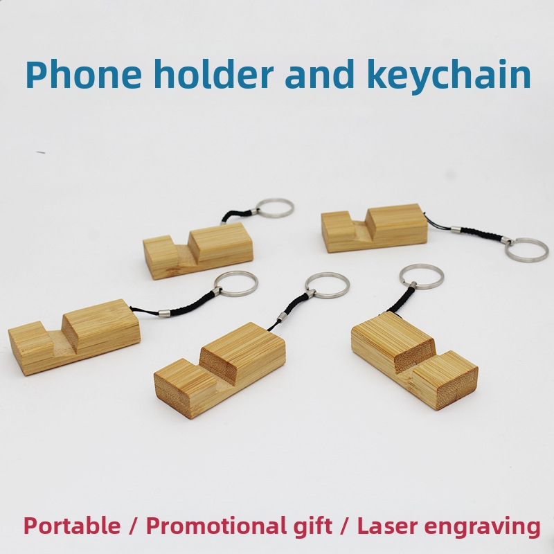 Stojan na telefón na stôl, z bambusu, model SCZM-003, univerzálna kompatibilita