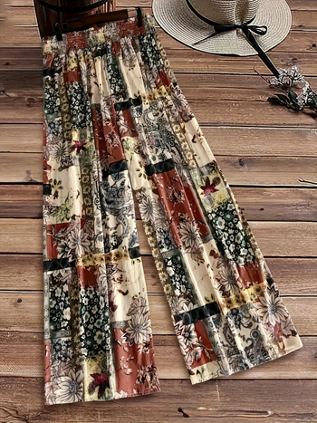 Naiste püksid polüesterist elastse vöökoha, sirge lõige, õhukesed