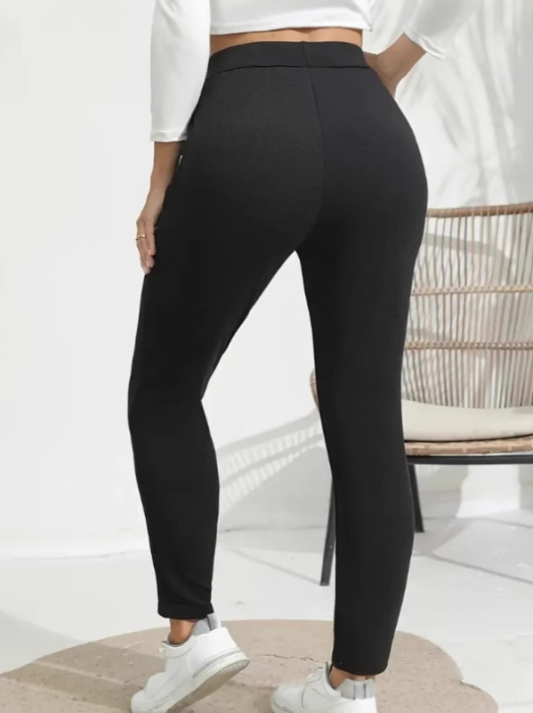 Ženske hlače visokim strukom, cropped dužina, poliester 90–95%, mikro-elastičnost, street hipster stil