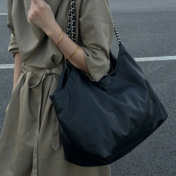 URDION RSURVO Chanel-stílusú PU tote táska, városi egyszerűség, cipzáras záródás, belső cipzáros zseb, egy vállpánt