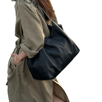 URDION RSURVO Chanel-stílusú PU tote táska, városi egyszerűség, cipzáras záródás, belső cipzáros zseb, egy vállpánt