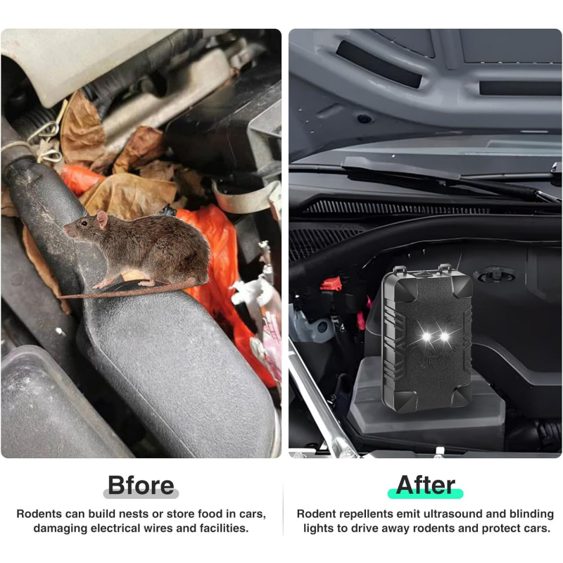 Ultraheli sõidukile paigaldatav hiirepeletaja, mudel 818A — 220V, 20 kHz, 1W