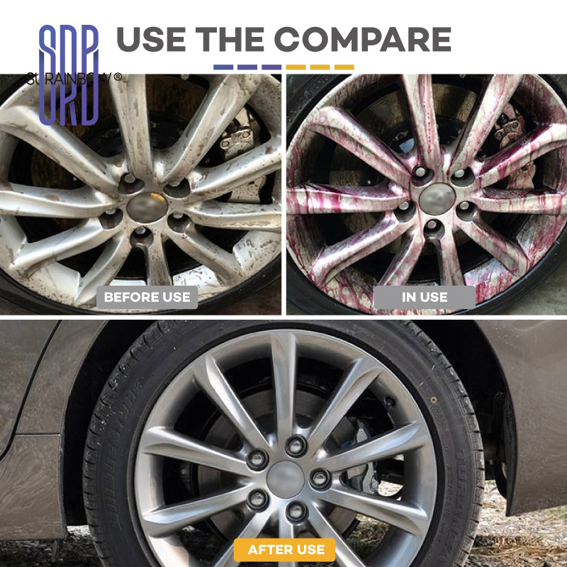 Auto velgede puhastusvahend – raudpulbri eemaldaja; sisaldab alküülfenoolpolüoksüetüleeni (10EO) eeterit ja roostekompleksi indikaatorit; kõlblikkusaeg kolm aastat; kvaliteedistandard Q/GLBKJ1-2023