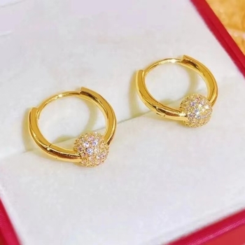 Γυναικεία σκουλαρίκια από χαλκό, γεωμετρικός σχεδιασμός, ηλεκτροεπάλειψη φινίρισμα, All-Match στυλ, Άνοιξη 2024