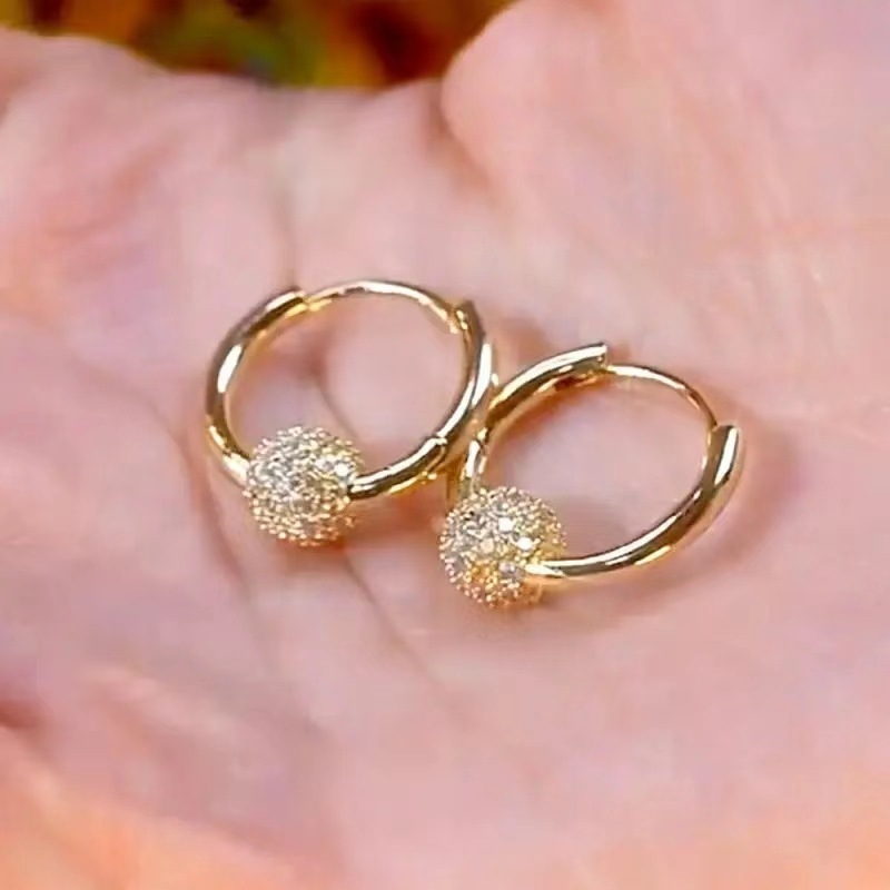 Női réz fülbevalók, geometriai dizájn, elektroplating felület, All-Match stílus, tavasz 2024