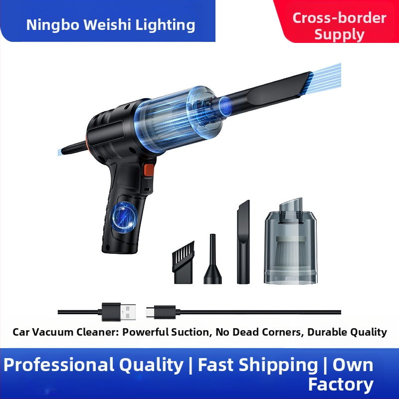 Juhtmevaba käeshoitav tolmuimeja kodu ja auto jaoks — 25 W, kuni 2000 Pa imemisjõud, sisseehitatud aku 1600–2000 mAh, lame otsik, tööaeg 3–6 tundi