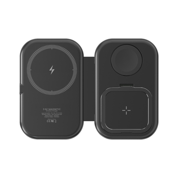 3-in-1 salokāms magnētiskais bezvadu lādētājs ar statīvu — 15W PD ātra uzlāde