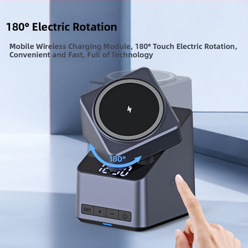 Belaidis įkroviklis su 180° prisilietimo reguliavimu, keturių funkcijų besisukantis laikiklis, magnetinis belaidis įkrovimas, išvestis 5–15W