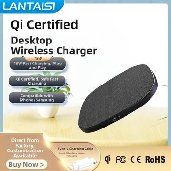 Laua juhtmevaba laadija, 15W väljund, QC3.0 laadimisprotokoll, FCC sertifitseeritud, mitu USB-porti