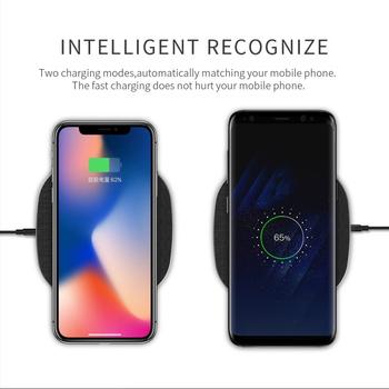 Stalo belaidis įkroviklis, 15W išėjimas, QC3.0 įkrovimo protokolas, FCC sertifikuotas, su keliomis USB jungtimis