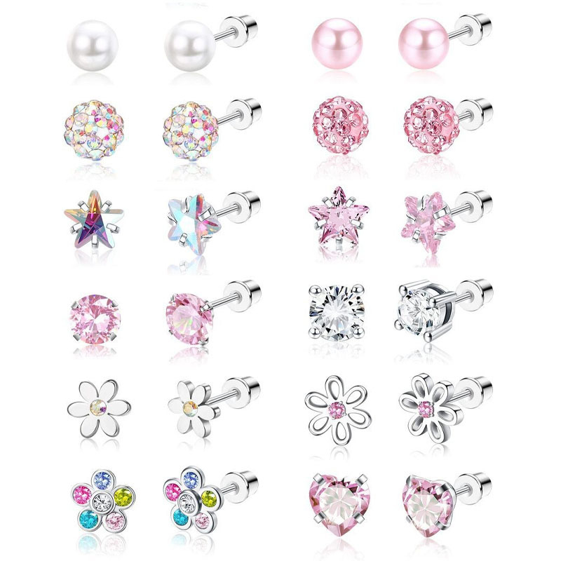 Szív alakú fülbevalók rozsdamentes acélból, elektroplatírozás, Xiyang Jewelry, elegáns stílus