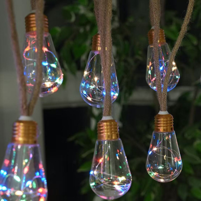 Päikesega toidetud S27 vasktraadiga lampide nöör, mudel L-207, IP65 välistingimustesse dekoratsioon kaugjuhtimisega