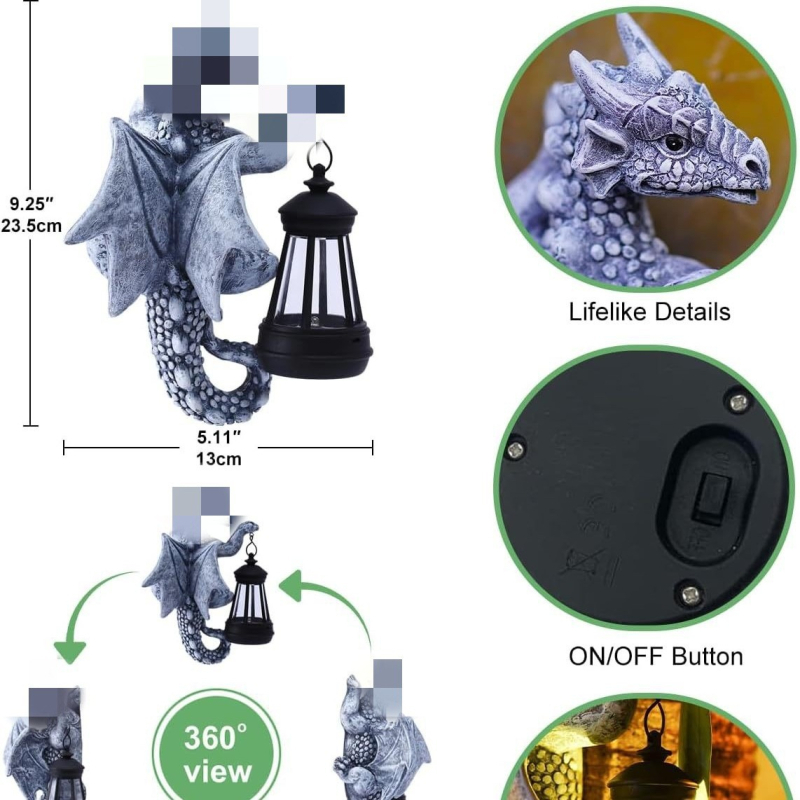 Динозавър-драконова висяща лампа от синтетична смола – Lema Sz56_