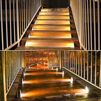 Napelemes kertészeti lépcső lámpa, kültéri falikar, üveg, modell YY0147, 6–12 órás folyamatos világítás, érzékelő