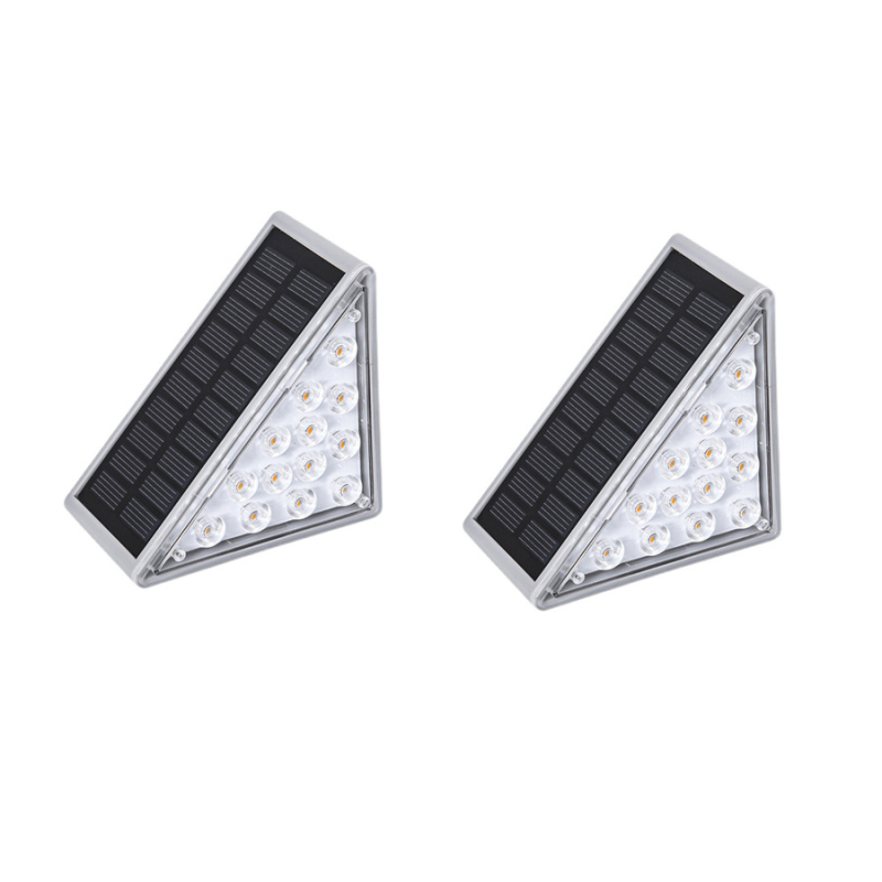 Napelemes kertészeti lépcső lámpa, kültéri falikar, üveg, modell YY0147, 6–12 órás folyamatos világítás, érzékelő