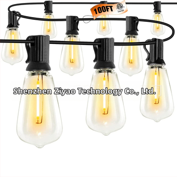 ST38 hruškovitý LED reťaz svetla – USB nabíjanie, IP65 vodotesný PC obal, vonkajšie použitie, 4 režimy