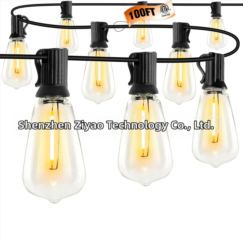 ST38 hruškovitý LED reťaz svetla – USB nabíjanie, IP65 vodotesný PC obal, vonkajšie použitie, 4 režimy