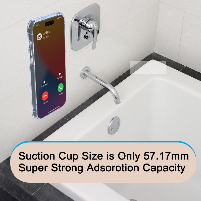 Silikoonist magnetiline telefonihoidja vaakumiga, tugev ja kompaktne, geomeetriline disain, logotüüp trükitud