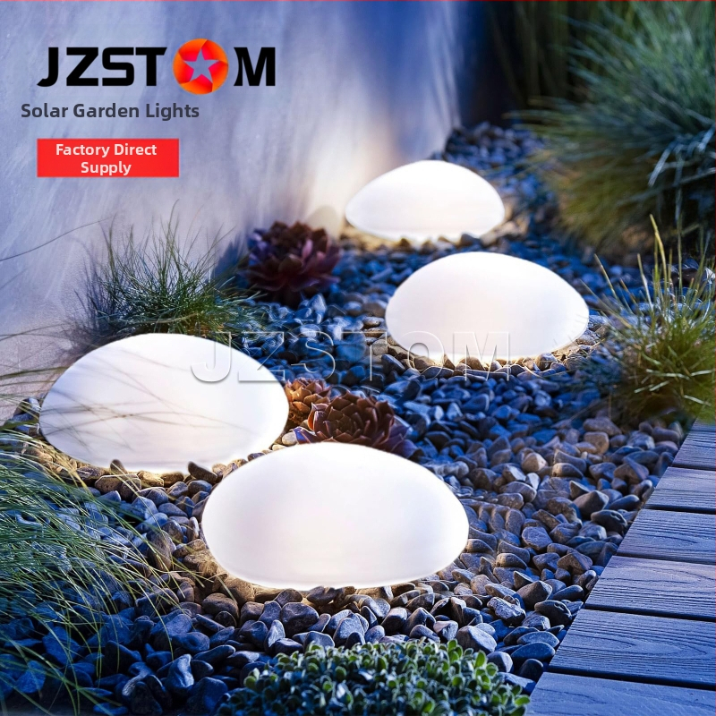 Solárna kamenná lampa vo forme srdca na vonkajšie použitie — biele svetlo, IP44, 0,5 W, 16–24 h prevádzky