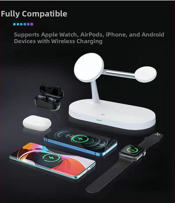 3-v-1 inteligentná rýchlonabíjačka pre radu iPhone 12, výstup 1,2 A, rozhranie Type-C, vstup 5V/2A