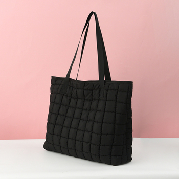 Utcai stílusú poliészter Tote táska mágneszáras záródással, horizontális négyzet alakú — Feihong