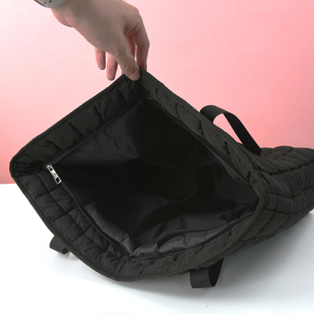 Utcai stílusú poliészter Tote táska mágneszáras záródással, horizontális négyzet alakú — Feihong