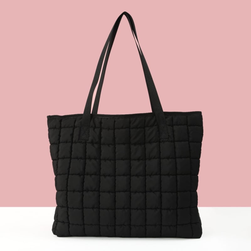 Utcai stílusú poliészter Tote táska mágneszáras záródással, horizontális négyzet alakú — Feihong