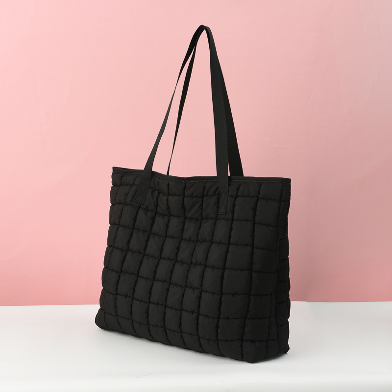 Utcai stílusú poliészter Tote táska mágneszáras záródással, horizontális négyzet alakú — Feihong