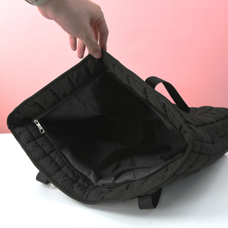 Utcai stílusú poliészter Tote táska mágneszáras záródással, horizontális négyzet alakú — Feihong