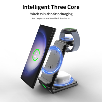 Ασύρματο στηρίγμα φόρτισης – 15W γρήγορη φόρτιση, συμβατό με Apple, Samsung, Huawei και Google, πλαστικό περίβλημα, καθολική συμβατότητα, για επιφάνειες γραφείου ή δάπεδου
