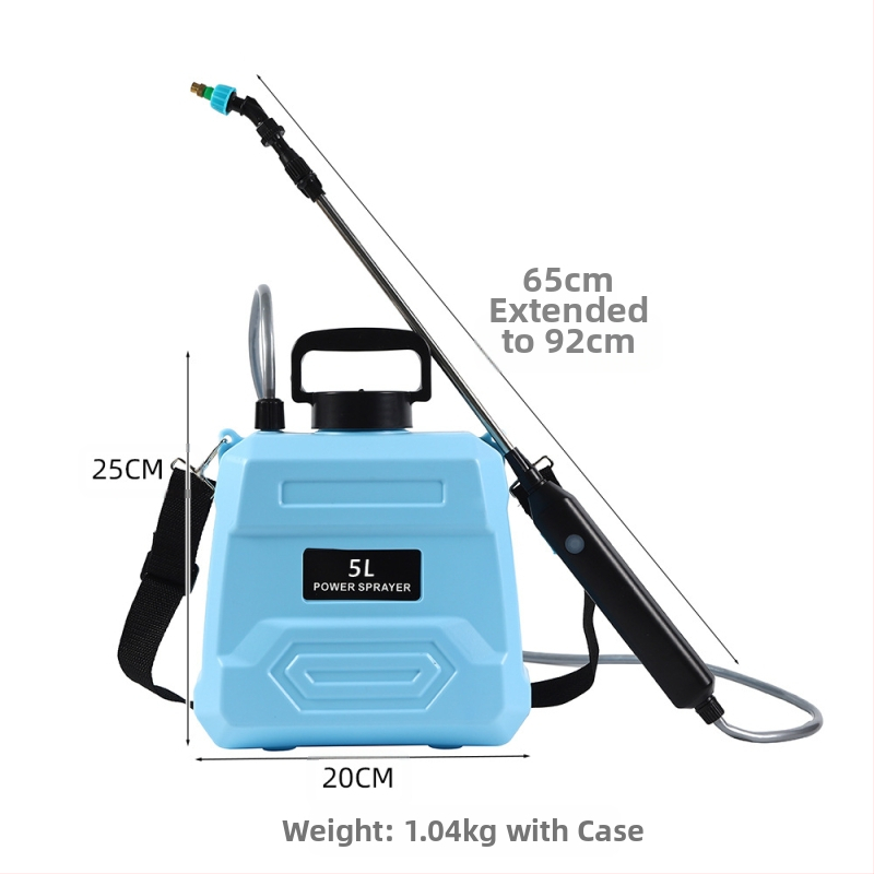 Електрическа пръскачка с права дръжка – Deluxe версия, дълъг живот на батерията, високо налягане за дезинфекция, домашна употреба