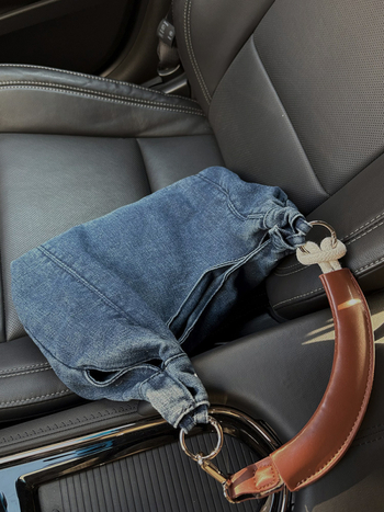 Texturált PU denim tote táska – utcai stílus, 2024 tavasz, mágneszár, puha