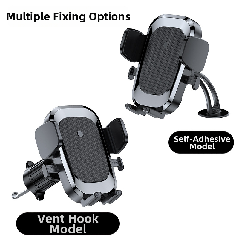 Държач за телефон за автомобилен въздушен изход с вакуумна чашка, мултифункционален навигационен държач за табло и предно стъкло, универсално монтиране, въртящ се монтаж