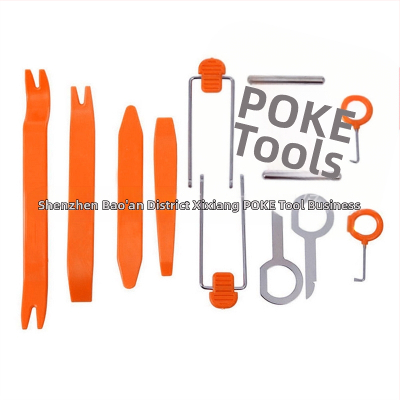 POKER Sada nástrojov na demontáž automobilového audia, 12 kusov, 0,24 kg, na úpravu vnútorných panelov dverí a inštaláciu okien so polohovacími vankúšmi