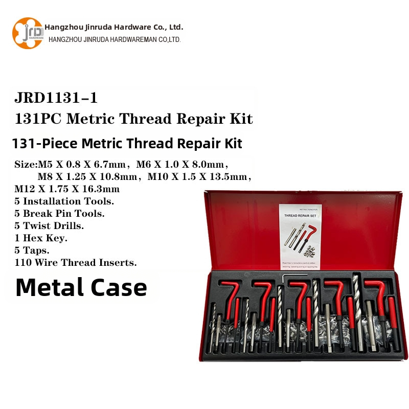 131-dielna súprava na opravu závitov, zliatina ocele, Jin Roda, na domáce použitie