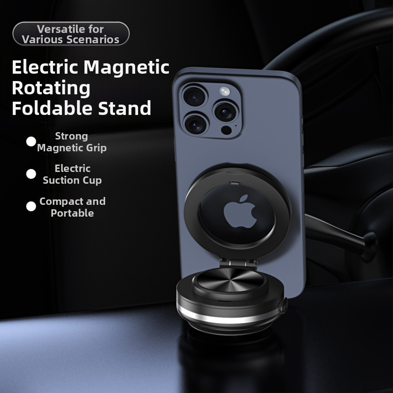 Držiak do auta na palubnú dosku — 360° otáčanie, vákuové prisávanie, magnetický držiak, zliatina kovov